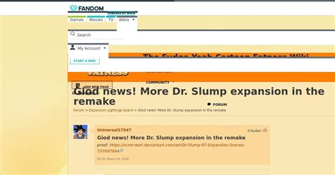 【魚拓】giod news more dr slump expansion in the remake the fudge yeah cartoon fatness wiki