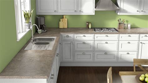 White cabinets are a common presence in many kitchens. Get inspired for your kitchen renovation with Wilsonart's ...