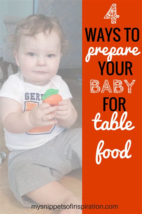 4 Ways To Prepare Baby For Table Food With Images Organic Baby Food