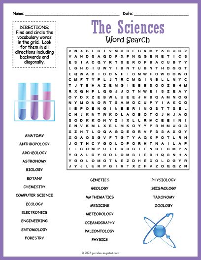Science Word Search