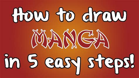 How To Draw Manga In 5 Easy Steps Youtube