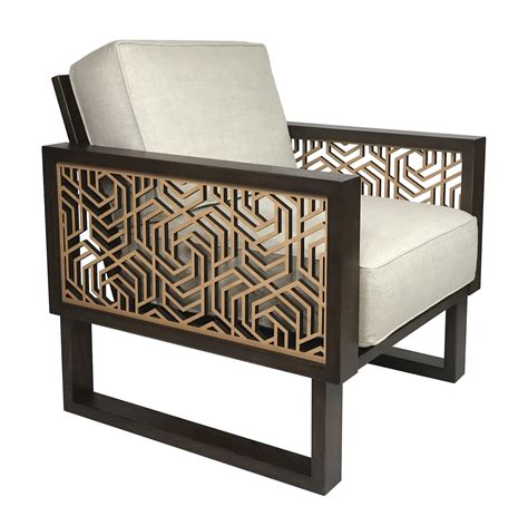 Brown Hexagon Modern Armchair Twist Modern