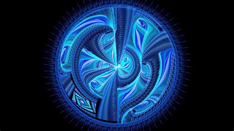 Wallpaper Illustration Spiral Symmetry Blue Pattern Circle