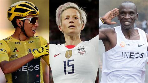 Giro d'italia heißt egan bernal egan barnal hat sich den sieg beim 104. Megan Rapinoe, Eliud Kipchoge et Egan Bernal, trois ...