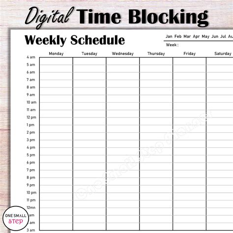 Daily Time Blocking Hourly Planner Good Notes Templates Etsy