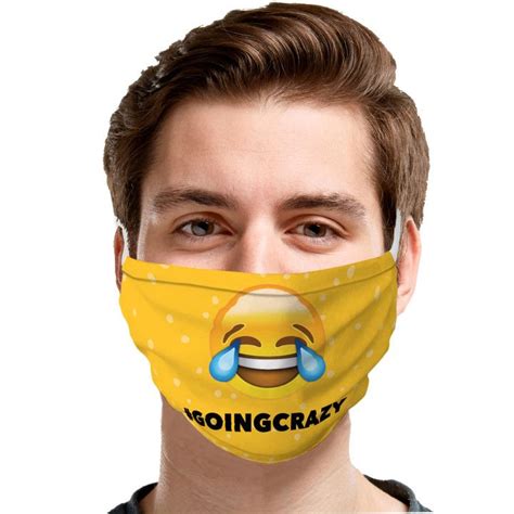 Custom Going Crazy Emoji Face Covering Personal Face Covering