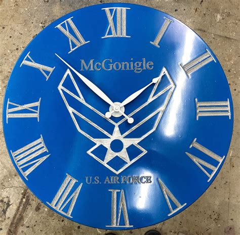 Personalized Air Force Military Clock Custom Name Time Clock Etsy
