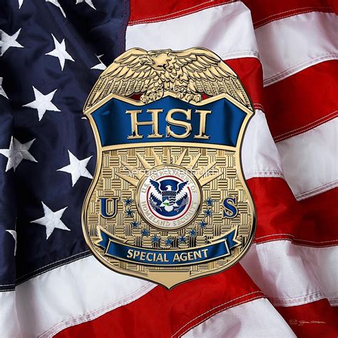 Homeland Security Investigations Hsi Special Agent Badge Over