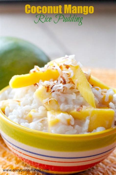 Coconut Mango Rice Pudding Dairy Free Easy Peasy Meals