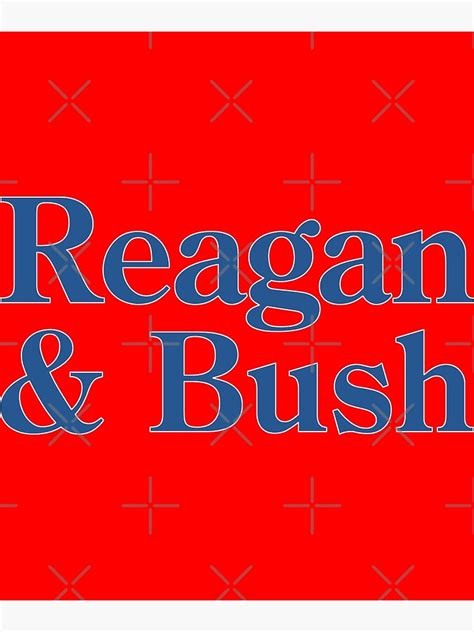 Reagan Bush 84 Retro Logo Red White Blue Election Ronald George 1984