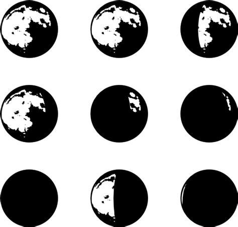 Moon Phases Drawing Png