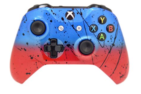 Blue And Red Fade Custom Wireless Xbox One S Controller Hand Painted Ebay