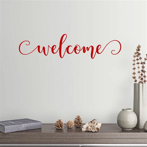 Welcome Modern Style Vinyl Indoor Wall Room Decal Wall Decor Etsy