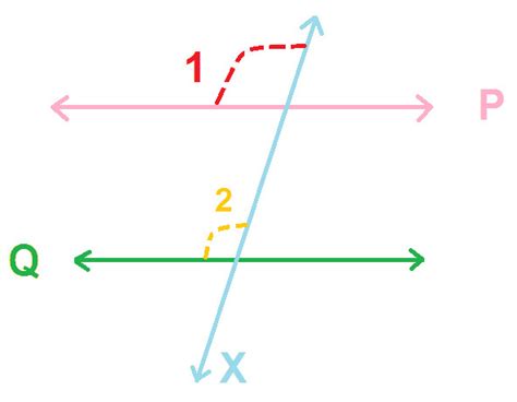 If Two Parallel Lines Are Cut By A Transversal Then Pair Of Corresponding Angles Are Equal At