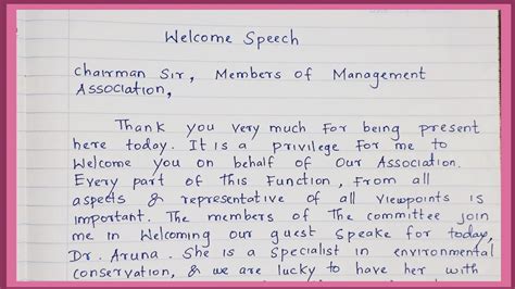 Welcome Speech How To Write A Welcome Speechniftys English