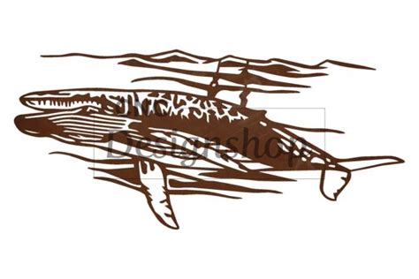 Blue Whale Wall Art Dxf File For Cnc