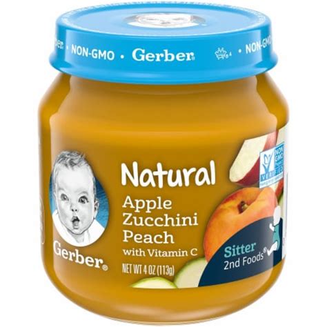 Gerber® Natural 2nd Foods Apple Zucchini Peach Stage 2 Baby Food 4 Oz