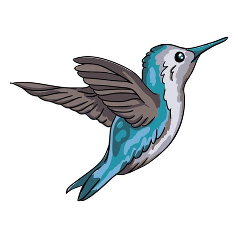 Realistic Bird Blue Hummingbird Flying Illustration Transparent Png