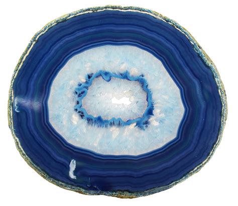 Large Blue Agate Slab 4 5 Geode Slice Stand Crystal Mineral Gemstone