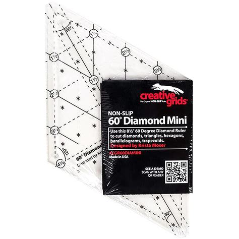 Creative Grids 60 Degree Mini Diamond Ruler Premier Stitching