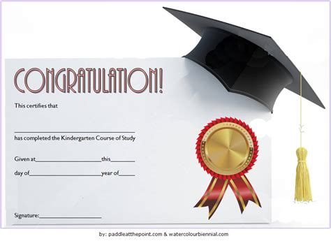 Kindergarten Graduation Certificate Printable 4