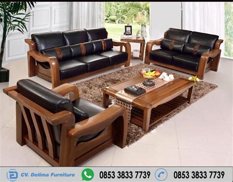 Kursi kayu jati minimalis modern. Kursi Tamu Minimalis Kayu Jati Modern delimafurniture.com