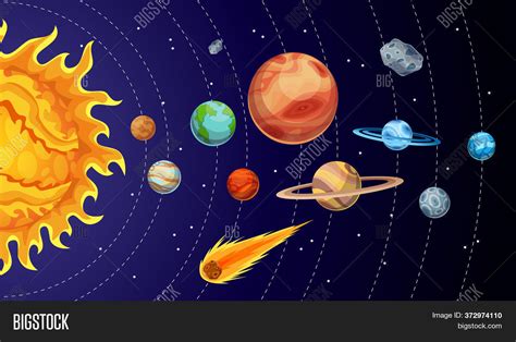 Cartoon Solar System Image And Photo Free Trial Bigstock