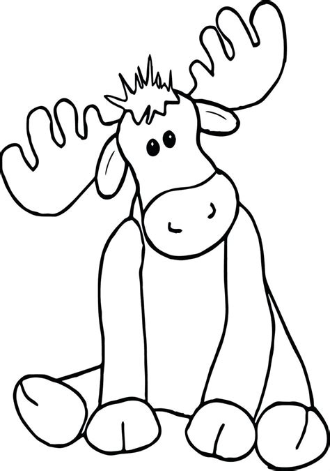Cute Moose Drawing at GetDrawings | Free download