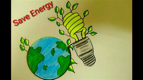 How To Draw Save Energy Save Future Step By Step Youtube