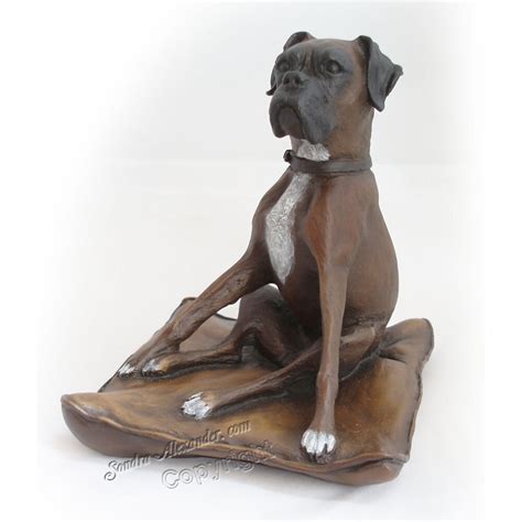 Bronze Boxer Dog Sculpture Of A Boxer Dog By Sondra Alexander Etsy
