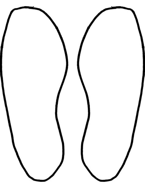 Best Photos Of Feet Outline Template Printable Foot Template