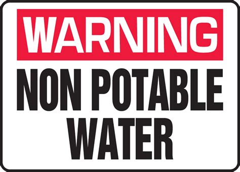 Non Potable Water Warning Safety Sign Mcaw305