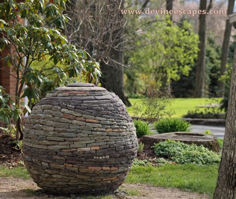 Dry Stone Sphere Garden Sculpture Building Process