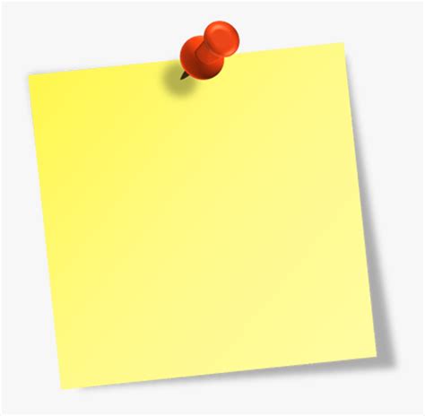Gran Nota Adhesiva Con Pin Rojo Sticky Note Free Png Transparent Png