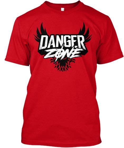 Danger Zone Red T Shirt Front Mens Tops Mens Tshirts T Shirt