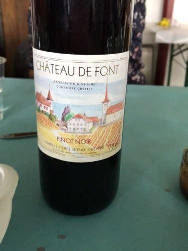 Domaine Morax Chateau De Font Pinot Noir Vivino Us