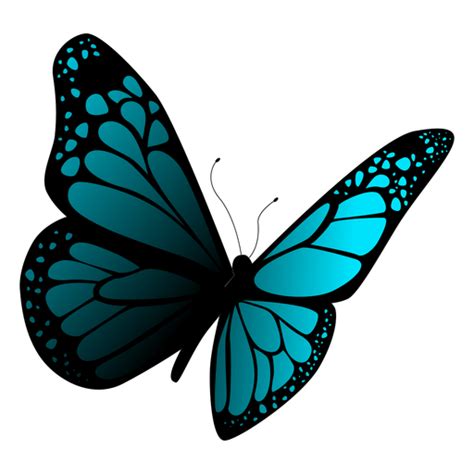 Detailed Blue Butterfly Vector Transparent Png And Svg Vector File