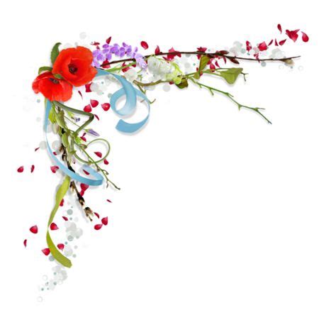 Cornice floreale cornice floreale cornice floreale bordures,tubes coins,corners | Cornice di fiori, Tulipani ...