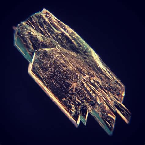 A Crystal Of Copper Sulphate Pentahydrate Viewed With Dark Field