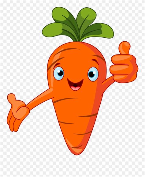 Scary Clipart Carrot Vegetables Cartoon Png Download 30942