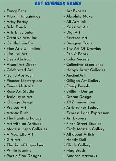 700 Catchy Art Business Name Ideas For Artists 2023