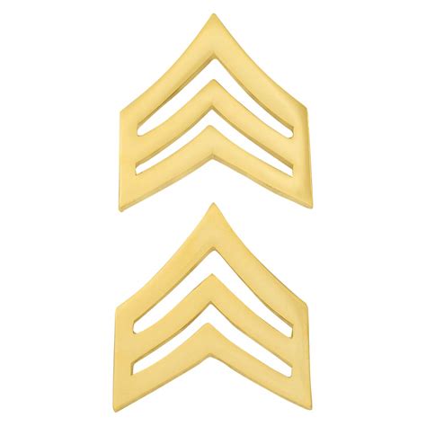 Buy Smith And Warren 1 Sergeant Chevrons Collar Brass Insignia Gold