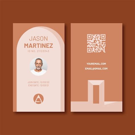 Free Vector Hand Drawn Architect Template Id Card