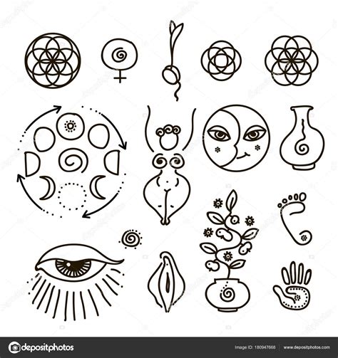 Divine Feminine Sacred Geometry Spiritual Tattoo Designs