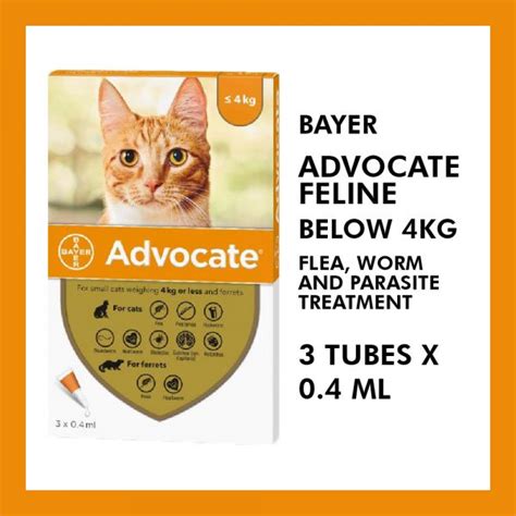 Bayer Advocate 40 Spot On For Cat Below 4kg Pet Lovers Shop