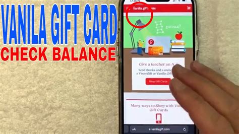 How To Check Vanilla Gift Card Balance YouTube