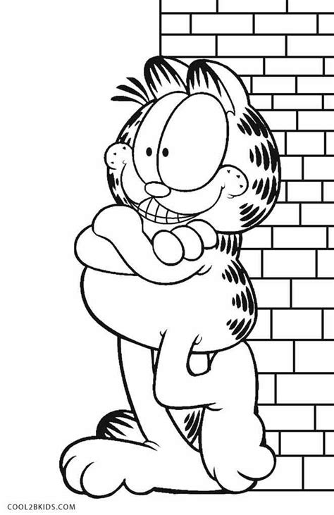 Printable Garfield Coloring Pages To Kids Cartoon Coloring Pages
