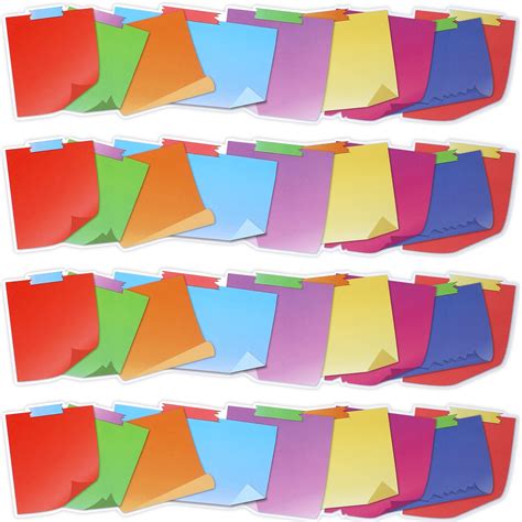 Buy 60 Pcs Sticky Notes Bulletin Board Border Colorful Irregular Sticky