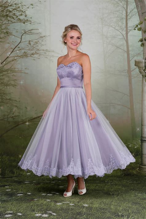Pin By Lisa Holcomb On Purple Wedding Tea Length Bridesmaid Dresses