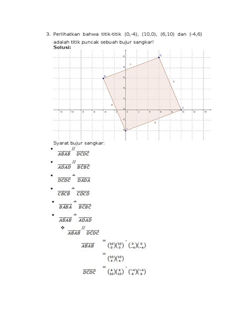 Prisma ialah bangun ruang yang memiliki bidang alas dan bidang atas yang kongruen dan sejajar. Kumpulan Soal Dan Jawaban Geom. Analitik Bidang Dan Ruang - Bank Soal Geometri Analitik Ruang ...